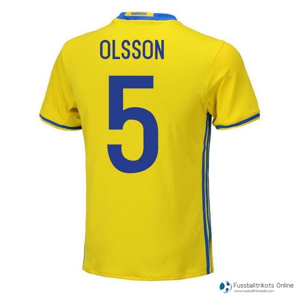 Sweden Trikot Heim Olsson 2018 Gelb Fussballtrikots Günstig